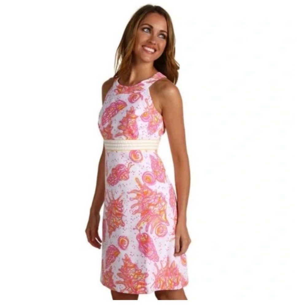 Lilly Pulitzer Pink and Orange Midi Dress